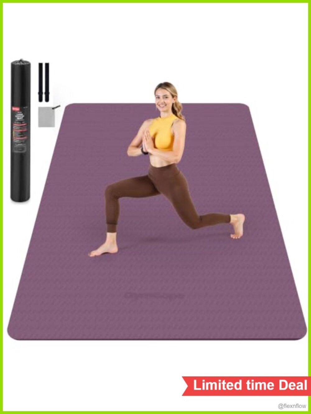 Extra Large TPE Yoga Mat Non-Slip Pilates Home Gym Stretching Meditation